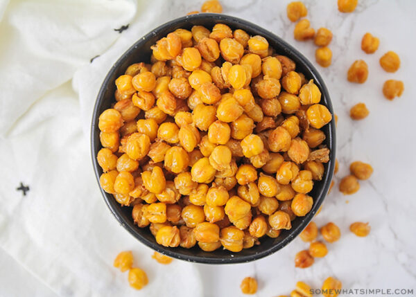 Roasted Salt and Vinegar Chickpeas - Somewhat Simple