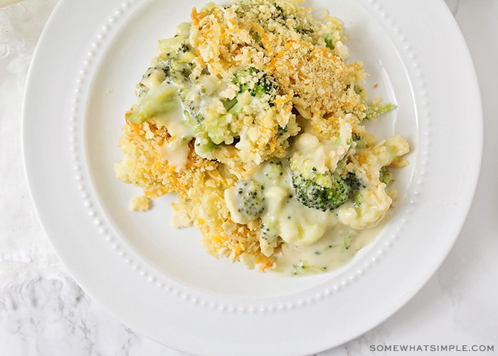 Broccoli Cheese Casserole Recipe | from Somewhat Simple