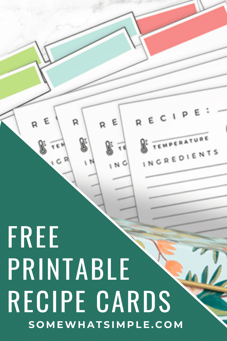 Printable Recipe Card Template Free Download Somewhat Simple