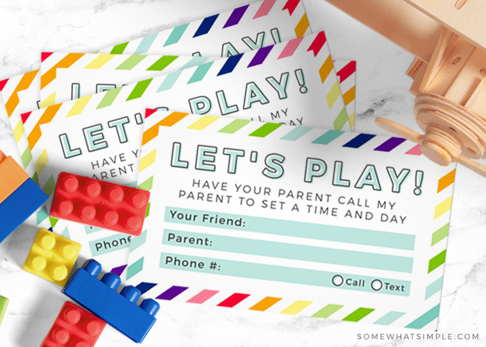 Printable Playdate Invitations Somewhat Simple 