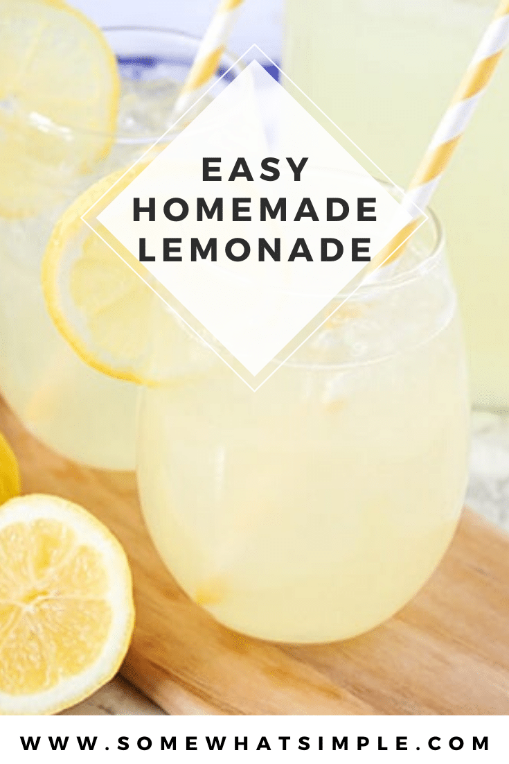 Best Homemade Lemonade (3 Ingredients) - Somewhat Simple
