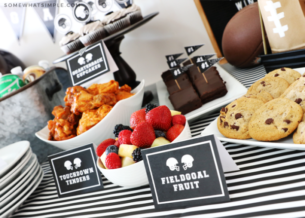 Tailgate Party Foods and Printables - Somewhat Simple