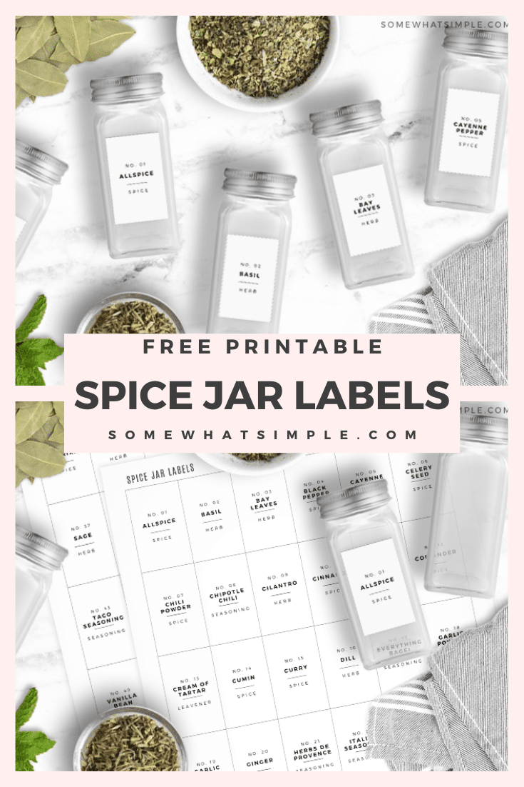 DIY Spice Jar Labels (Free Download!) - Robyn Johanna