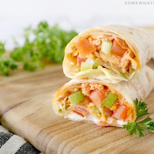 Buffalo Chicken Wraps - from Somewhat Simple .com