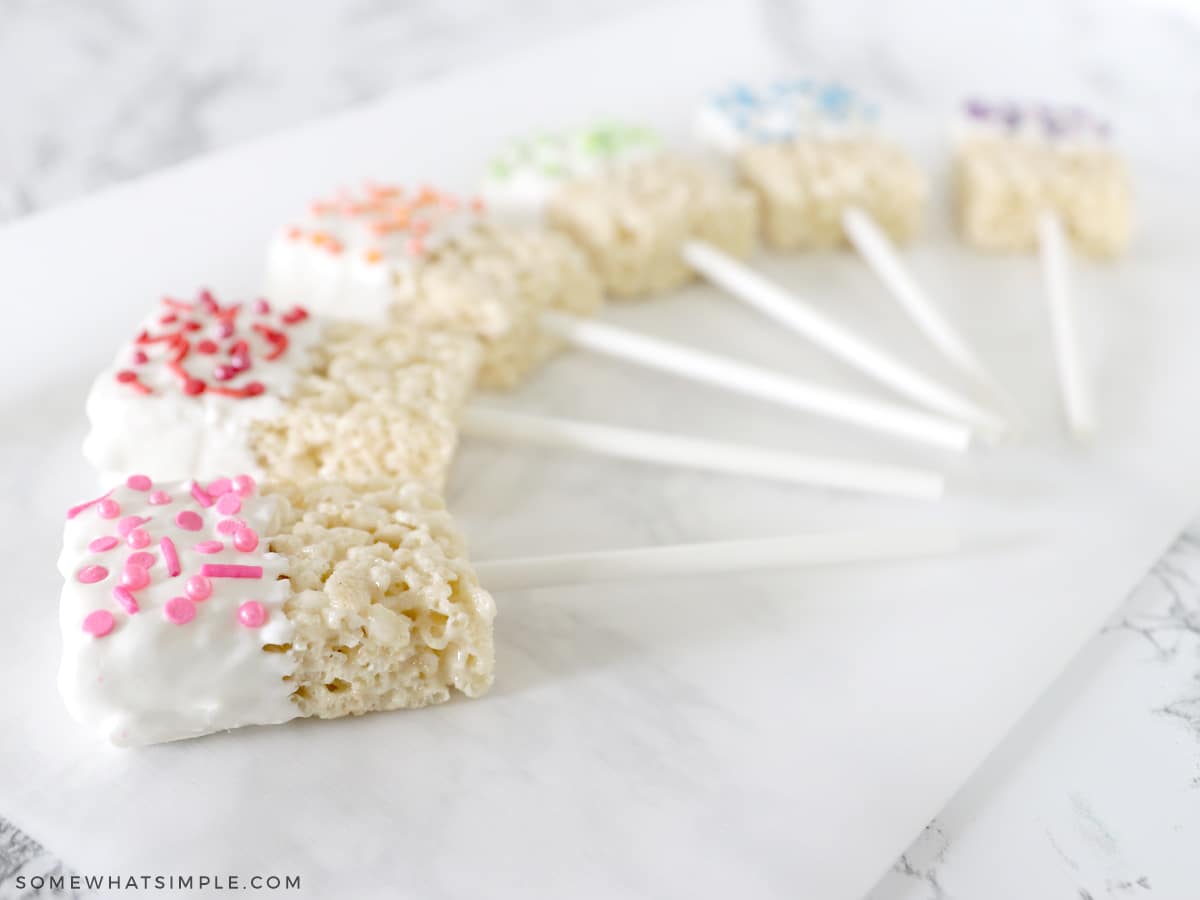 Rice Krispie Treats on a Stick - Somewhat Simple .com