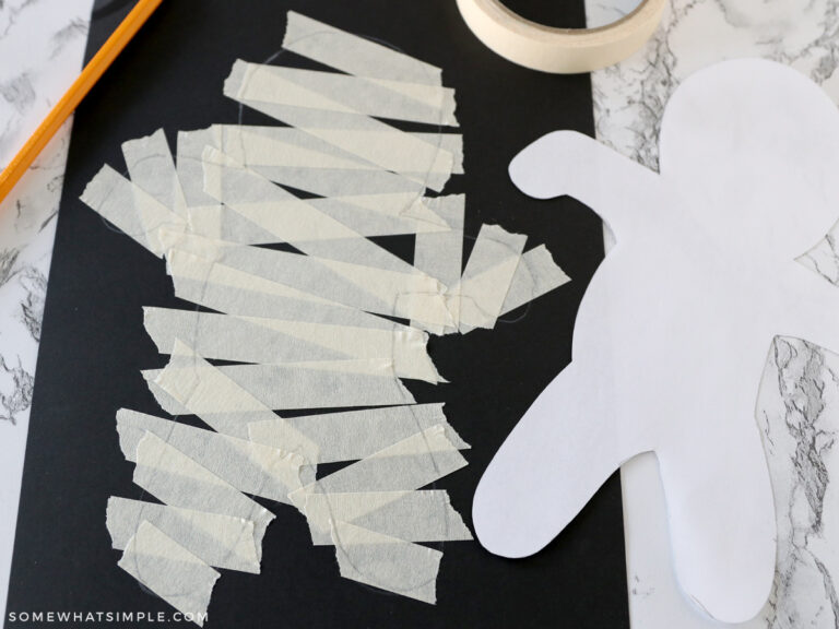 Masking Tape Mummy Craft from Somewhat Simple