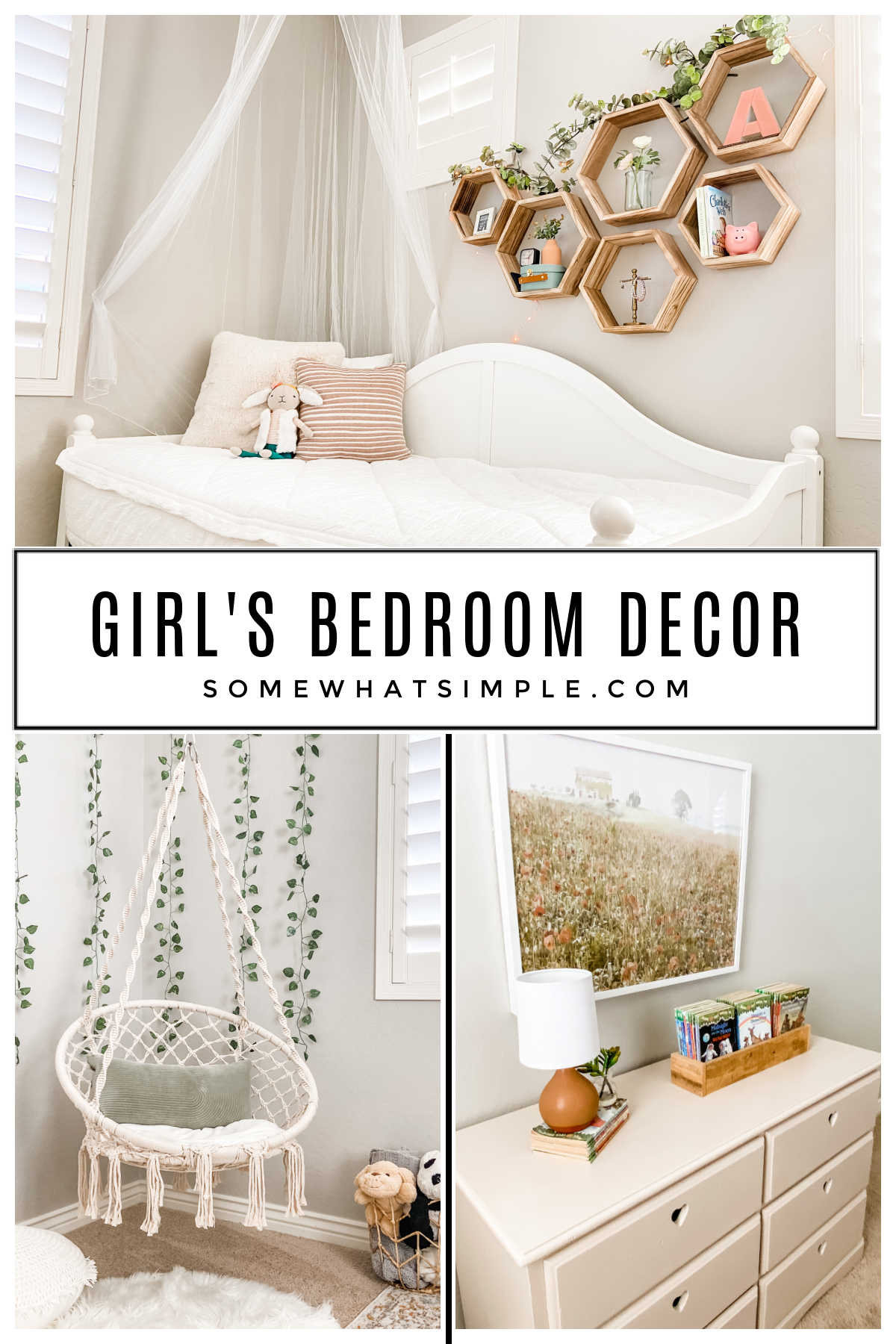 Easy Girls Bedroom Decor on a Budget - Somewhat Simple
