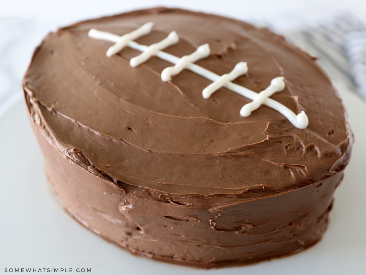Chocolate Peanut Butter Football Cake | Stiller Nation Snacks N'at