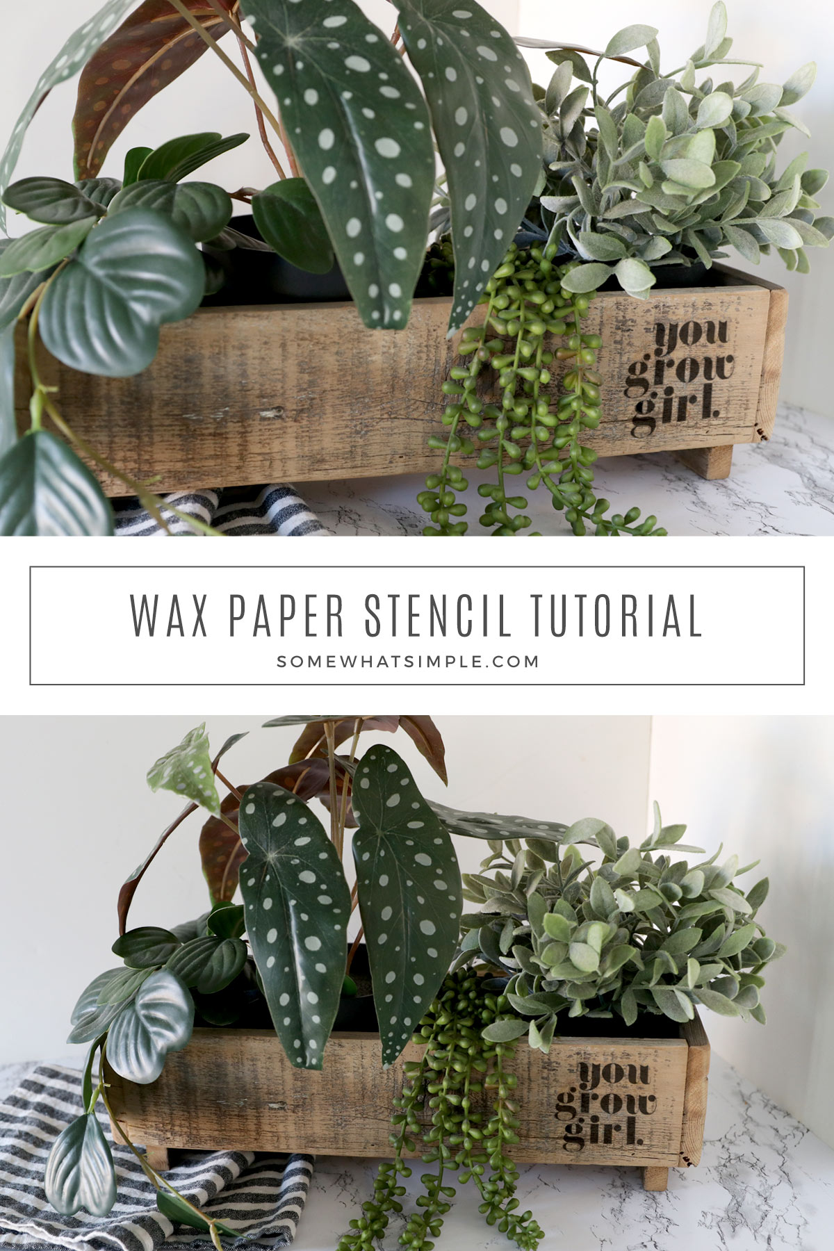 How to Make a Wax Paper Stencil - from Somewhat Simple