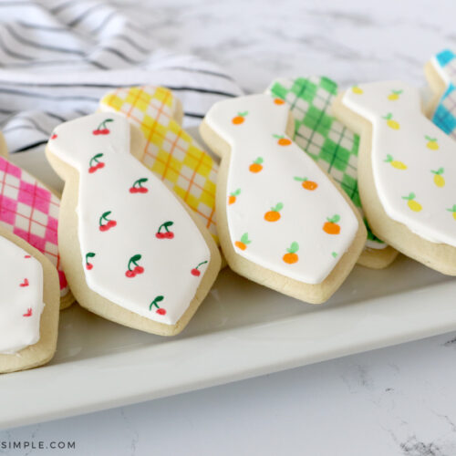 EASY Father's Day Tie Cookies - from Somewhat Simple