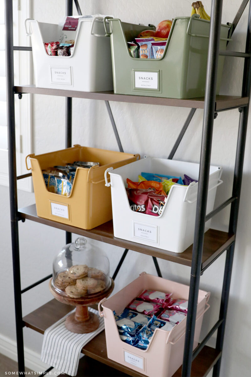 Snack Bin Ideas  from Somewhat Simple