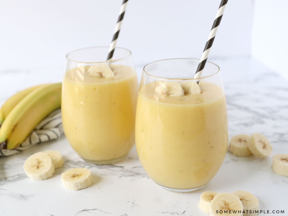 Tropical Banana Smoothie | from Somewhat Simple