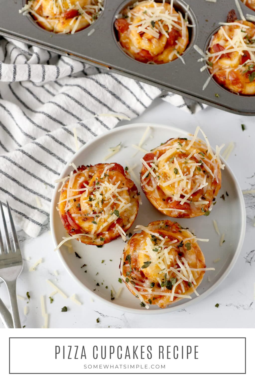 Easy Pizza Cupcakes - from Somewhat Simple