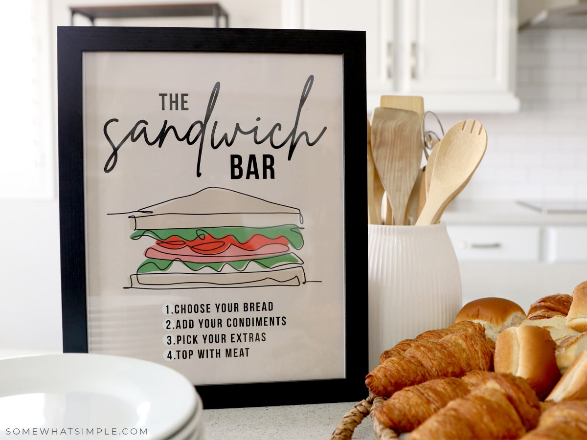 Make Your Own Sandwich Bar - from Somewhat Simple