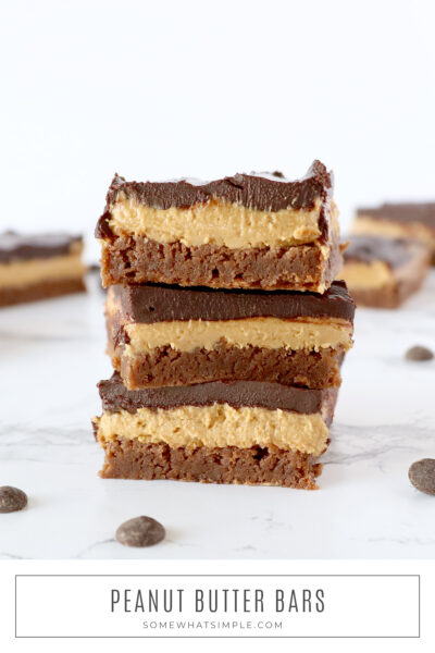 Chocolate Peanut Butter Bars - Somewhat Simple