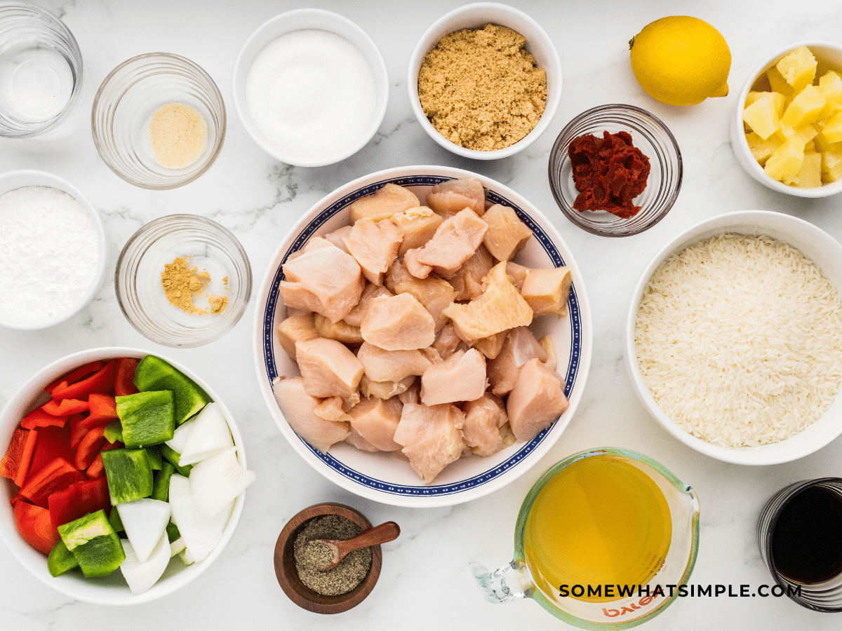 ingredients of Crock Pot Sweet and Sour Chicken