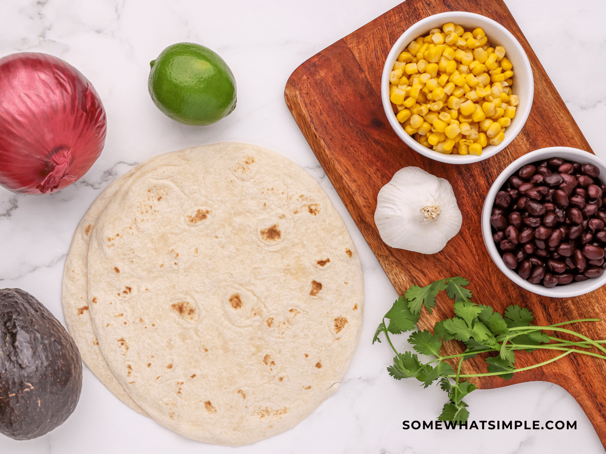 all the ingredients used to make Vegan Tacos