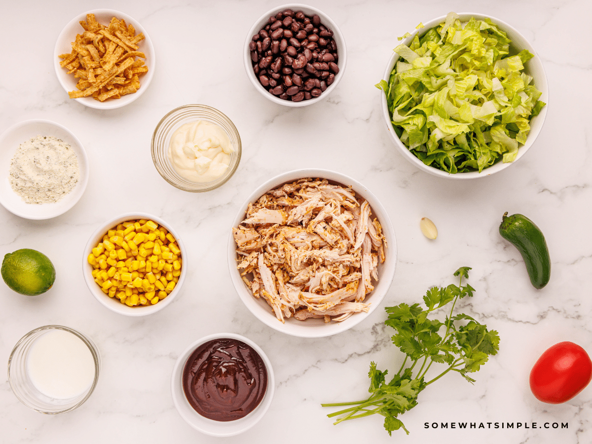 ingredients to make BBQ Chicken Salad