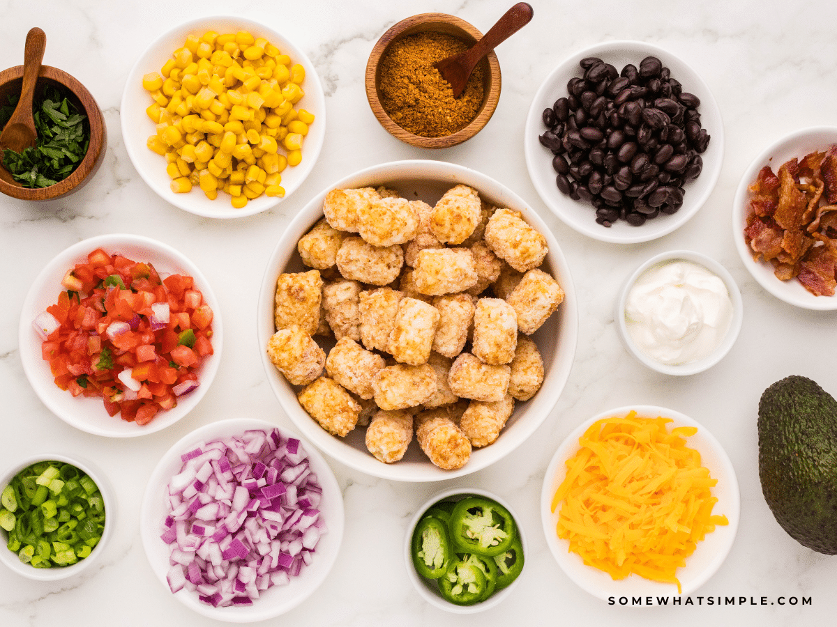 Ingredients used to make Tatchos